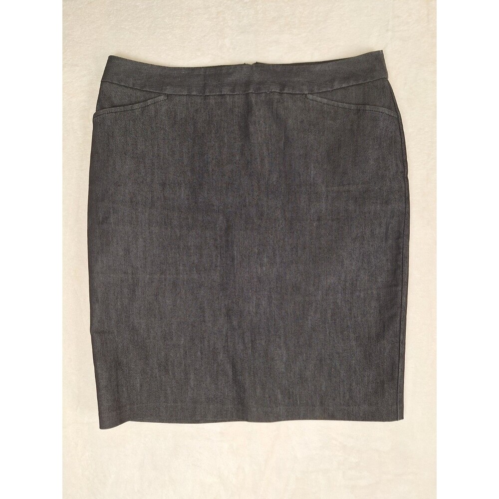 Chaus Charcoal Gray Womens 6 Straight Pencil Skirt 30x20 Pockets Zip Career